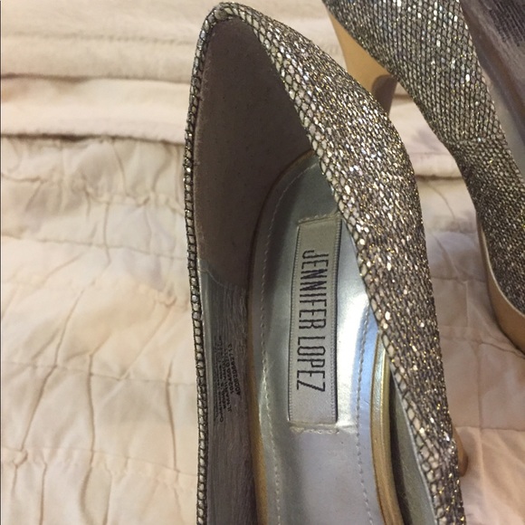Silver and Gold Jennifer Lopez Platforms - Picture 3 of 3